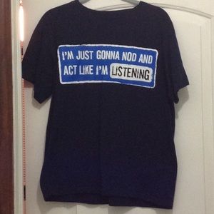 Men's Navy Blue Novelty Shirt